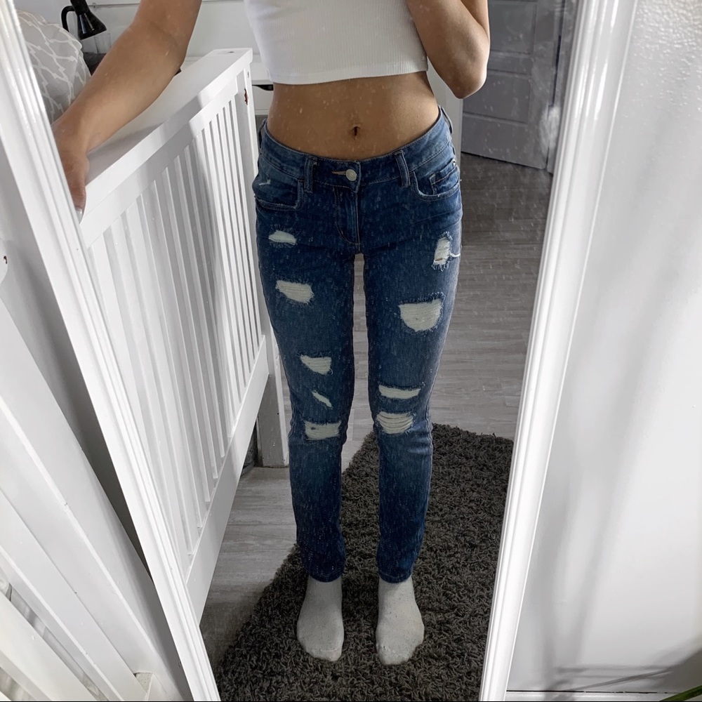 GARAGE LOW RISE RIP JEANS - Picture 4 of 5